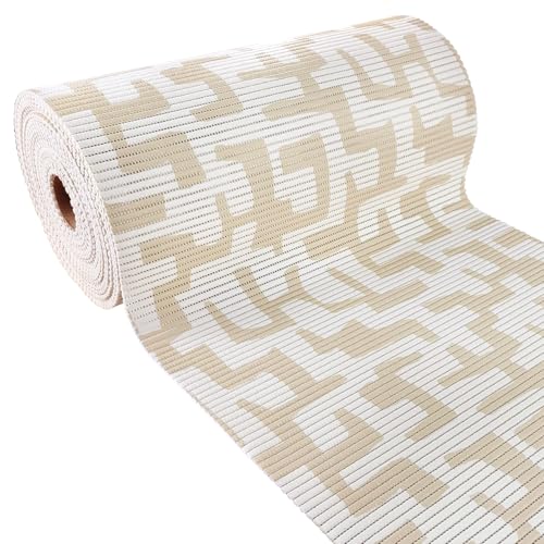 Weichschaummatte Bad 250x65 cm | Badematte aus weichem, atmungsaktivem PVC | Antirutschmatte Bad für Innen- und Außenbereiche | Badteppich Weichschaum mit sicherem Halt auch bei Nässe | Ellada Beige von DecoMeister