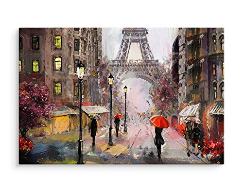 DecoNest - Bild auf Leinwand gedruckt - Pariser Straßen - 120X80 cm Malerei für Wohnzimmer, Schlafzimmer, Küche - CANVAS DecoNest - Bild auf Leinwand gedruckt - Pariser Straßen - 120X80 cm Malerei für Wohnzimmer, Schlafzimmer, Küche - CANVAS von DecoNest
