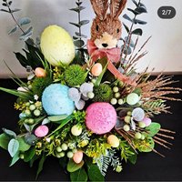 Ostergesteck, Ostern Tisch Dekor, Tischdekoration, Frühlings Herzstück, Ostern Herzstück, Osterhase, Buffalo Hase Herzstück von DecoPalFloral