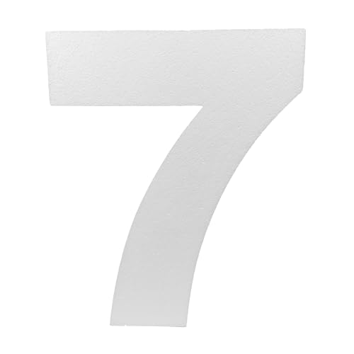DecoPorex – Zahl 7 – 40 cm hoch, 5 cm dick, weißer Styropor für Event- und Wohnungsdekoration von DecoPorex