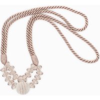 Decopro Wunderschönes Paar Perlen in Dunkel Sand Beige, Seil Halter Mit 100 cm Spreizung | Umarmung, Set Zwei Dekorativen Raffhaltern von DecoPro