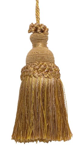 Dekorative Schlüsselquaste, 13 cm, Antikgold, Imperial II Kollektion, Stil # IKTJ, Farbe: Rustikales Gold – 4975 von DecoPro