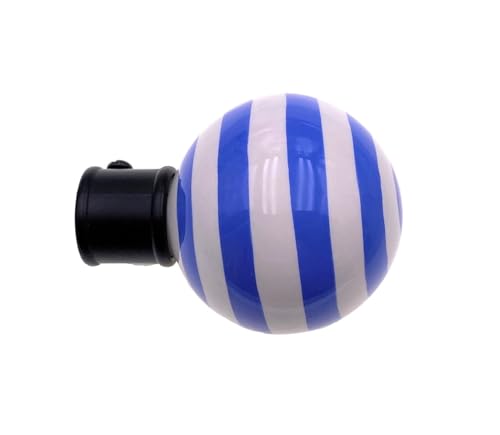 DécoProfi 2 x Endstück Keramikkugel, für Gardinenstangen 16 mm Durchmesser, blau/Weiss DécoProfi 2 x Endstück Keramikkugel, für Gardinenstangen 16 mm Durchmesser, blau/Weiss von DécoProfi