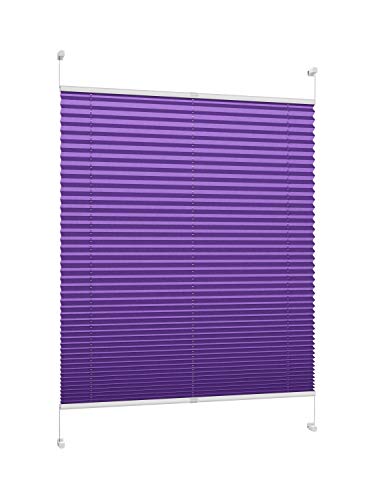 DecoProfi Plissee, Stoff, Violett, 80 cm x 130 cm von DecoProfi