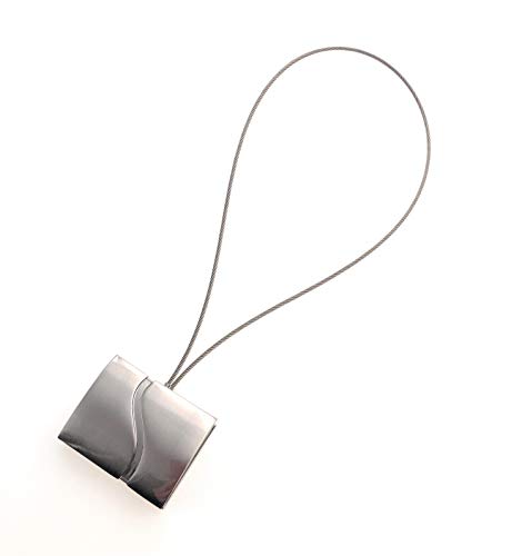 DécoProfi Raffhalter/Schalhalter für Gardinen, eckig, mit Magnetverschluß, Edelstahloptik DécoProfi Raffhalter/Schalhalter für Gardinen, eckig, mit Magnetverschluß, Edelstahloptik von DécoProfi