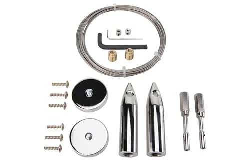 DécoProfi Seilspannsystem Gardinenstange Seil 5m Massiv Messing I Vorhang/Gardine Seilspanngarnitur I Halterungen/Befestigung Drahtseil Seilsystem DécoProfi Seilspannsystem Gardinenstange Seil 5m Massiv Messing I Vorhang/Gardine Seilspanngarnitur I Halterungen/Befestigung Drahtseil Seilsystem von DecoProfi