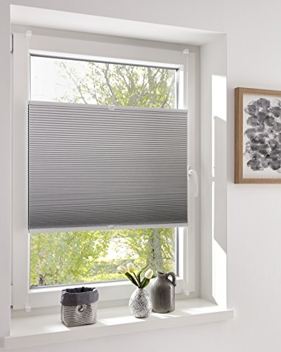 DécoProfi Wabenplissee ohne Bohren verdunkelnd Weiss 40cm x 220cm I Verspannte Plissees nach Maß mit Klemmträger/Klemmfix I Blickdichte Innenrahmen-Plissees zum Klemmen von DécoProfi