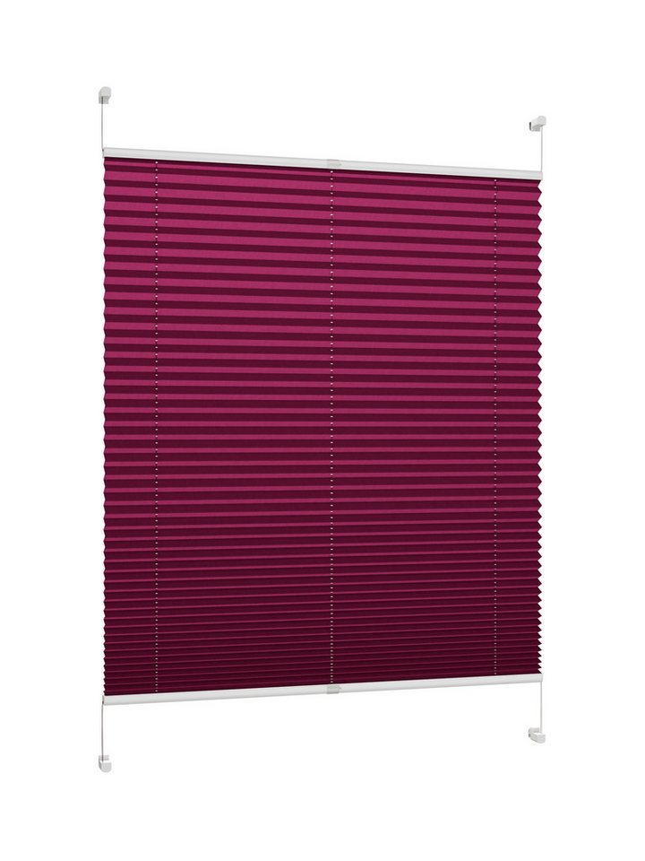 DécoProfi Plissee Plissee Klemmfix ohne Bohren, blickdicht, ohne Bohren, verspannt, Klemmfix, Stufenlos verstellbar von DécoProfi
