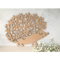 Igel Wandbild Holzschild Blumen, Kinderzimmer Dekor von DecoRachDesign
