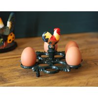 12 Eier Halter Gusseisen Beschichtet Hahn Küche Decor 12 Eier Halter Gusseisen Beschichtet Hahn Küche Decor von DecoSachet