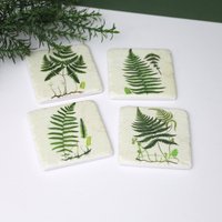 Farn Untersetzer 4Er Set Keramikkork-Untersetzer von DecoSachet