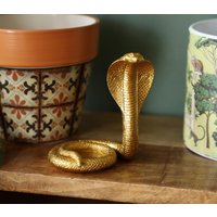 Gold Cobra Teelichthalter Schlangen Deko Gold Cobra Teelichthalter Schlangen Deko von DecoSachet