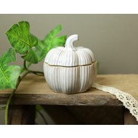 Keramik Kürbis Glas Mit Deckel Herbst Dekor von DecoSachet