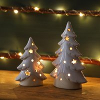 Keramik Weihnachtsbaum Teelichthalter Beige Glasiert Set Keramik Weihnachtsbaum Teelichthalter Beige Glasiert Set von DecoSachet