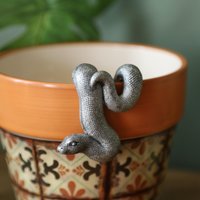 Silber Topf Aufhänger Schlange Antik Finish Harz Kletterer Klein von DecoSachet