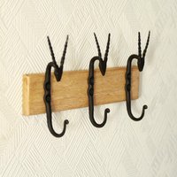 Triple Hooks 3 Haken Geweih Hörner Auf Holz Basis von DecoSachet