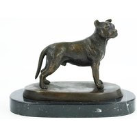 Bronze Staffordshire Bull Terrier Skulptur Hund Figur Statue Kunst Tier Hundeliebhaber Geschenk von DecoSpecials