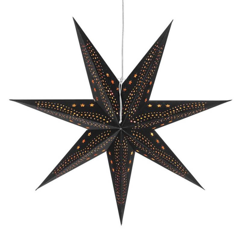 DecoTrend GmbH LED Stern Sterntaler Weihnachtsstern Samt schwarz, 1 x E27/25W von DecoTrend GmbH