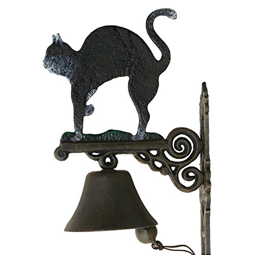 Decobay.eu Türglocke Glocke Katze Guss fü Haustür Eingang Hof Keller Garten Nostalgie Katzen von Decobay.eu