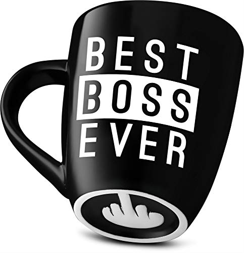 Decodyne Kaffeetasse mit Mittelfinger auf der Unterseite, 400 ml Best Boss Decodyne Kaffeetasse mit Mittelfinger auf der Unterseite, 400 ml Best Boss von Decodyne