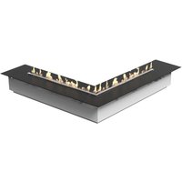 Decoflame Denver Corner e-Ribbon Fire™ Ethanol Brenner mit Fernbedienung: Schwarz von Decoflame