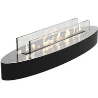 Decoflame Denver Ellipse e-Ribbon Fire™ Ethanol Brenner mit Fernbedienung: 1200 - Schwarz von Decoflame