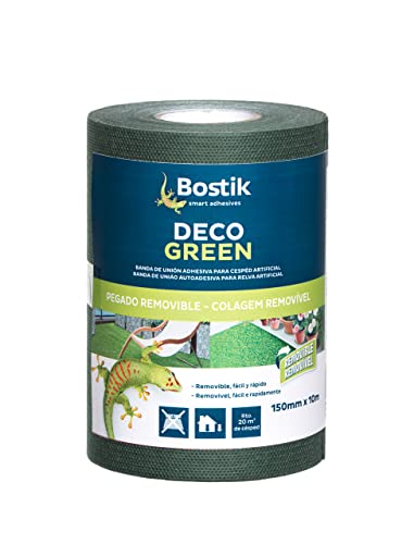 Decogreen Deco Green Klebeband, selbstklebend, 15 cm x 10 m, Grün, Schwarz von BOSTIK