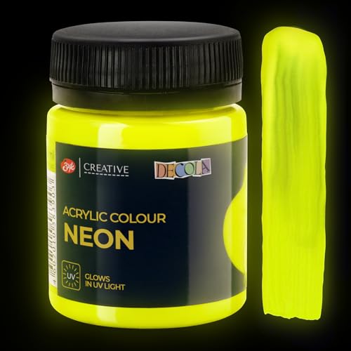 Decola - Zitronengelbe Neon Effekt Textilfarbe 50ml | Hochpigmentierte Textilfarben Waschmaschinenfest | Hergestellt von Nevskaya Palitra von Decola