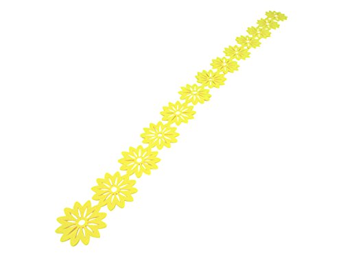 Decoline Filz Tisch-Band Blumen 8 x 100cm gelb 8 Stück von Decoline