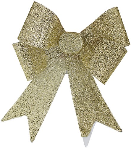 DECOLINE Glitzer Schleife M - 3 Stück Gold von DECOLINE