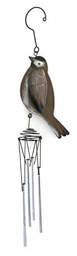Decoline Metall Windspiel Vogel 47cm (braun) von Decoline