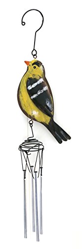 Decoline Metall Windspiel Vogel 47cm (gelb) von Decoline