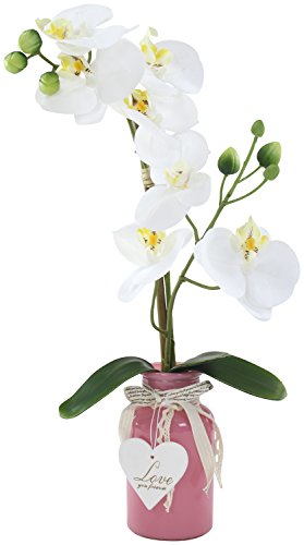 Decoline Orchideen-Zweig künstlich 1 Stück (A - mit Blättern 38cm) von Decoline