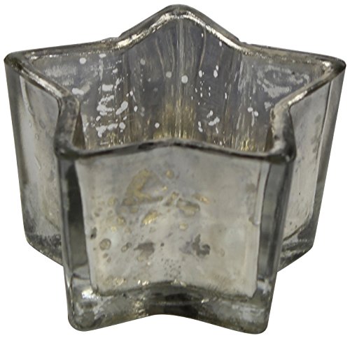 Decoline Teelicht-Gläser 3 Stück Stern Silber klein von Decoline
