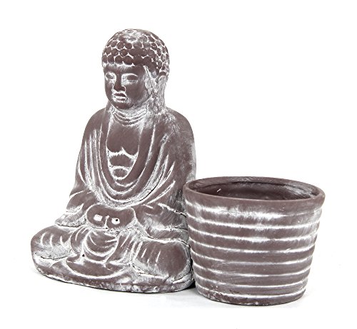 Deko Figur Buddha mit Pflanztopf von Decoline