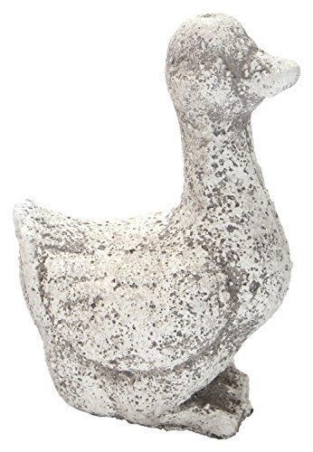 Deko-Figur Ente in Steinoptik weiß-grau - 33cm hoch von Decoline