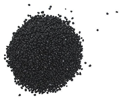 Deko Steine 1kg 0,3cm - 0,6cm - schwarz poliert von Decoline