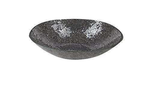 DECOLINE Mosaik-Glas Deko-Schale anthrazit/dunkelgrau von DECOLINE