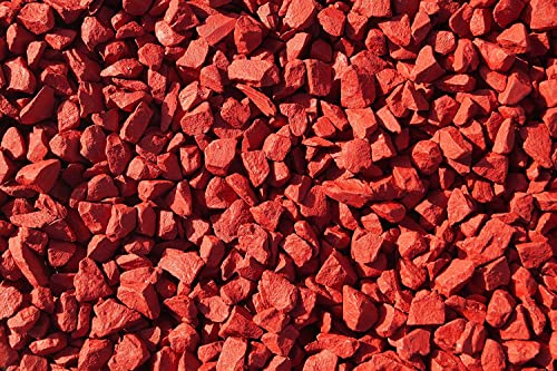 Deko-Steine für den Garten, Farbe: Rot, Größe 9/13 mm. (Sack 20 kg) (rot) von Decomadeinitaly