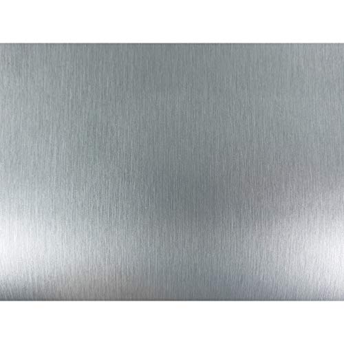 Klebefolie Möbel 67,5x1000 cm | Möbelfolie selbstklebend in Metallic-Optik | Klebefolie zur Umgestaltung von Küche und Bad | Folie für Möbel - wasserfest und dekorativ | Aluminium Feingebürstet Silber von DecoMeister