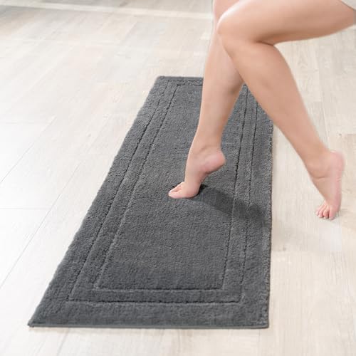 Decomira Badematte rutschfest | Als Badteppich Set kombinierbar | WC-Teppich Badezimmer-Teppich Bad-Vorleger waschbar | Duschvorleger waschbar Bad-Garnitur | Dunkelgrau - 50x150 cm Decomira Badematte rutschfest | Als Badteppich Set kombinierbar | WC-Teppich Badezimmer-Teppich Bad-Vorleger waschbar | Duschvorleger waschbar Bad-Garnitur | Dunkelgrau - 50x150 cm von Decomira