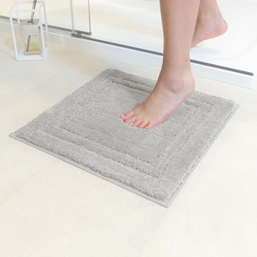 Decomira Badematte rutschfest | Als Badteppich Set kombinierbar | WC-Teppich Badezimmer-Teppich Bad-Vorleger waschbar | Duschvorleger waschbar Bad-Garnitur | Grau - 45x45 cm Decomira Badematte rutschfest | Als Badteppich Set kombinierbar | WC-Teppich Badezimmer-Teppich Bad-Vorleger waschbar | Duschvorleger waschbar Bad-Garnitur | Grau - 45x45 cm von Decomira