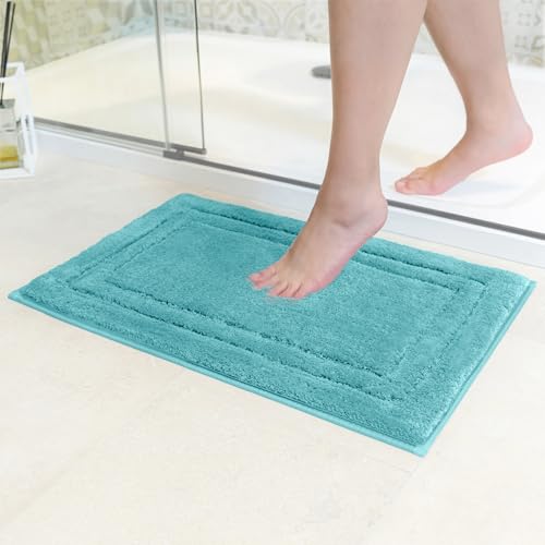 Decomira Badematte rutschfest | Als Badteppich Set kombinierbar | WC-Teppich Badezimmer-Teppich Bad-Vorleger waschbar | Duschvorleger waschbar Bad-Garnitur | Petrol Türkis - 40x60 cm Decomira Badematte rutschfest | Als Badteppich Set kombinierbar | WC-Teppich Badezimmer-Teppich Bad-Vorleger waschbar | Duschvorleger waschbar Bad-Garnitur | Petrol Türkis - 40x60 cm von Decomira