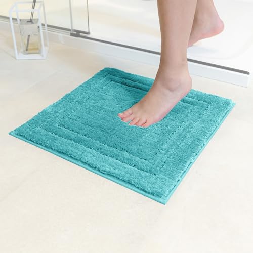Decomira Badematte rutschfest | Als Badteppich Set kombinierbar | WC-Teppich Badezimmer-Teppich Bad-Vorleger waschbar | Duschvorleger waschbar Bad-Garnitur | Petrol Türkis - 45x45 cm Decomira Badematte rutschfest | Als Badteppich Set kombinierbar | WC-Teppich Badezimmer-Teppich Bad-Vorleger waschbar | Duschvorleger waschbar Bad-Garnitur | Petrol Türkis - 45x45 cm von Decomira