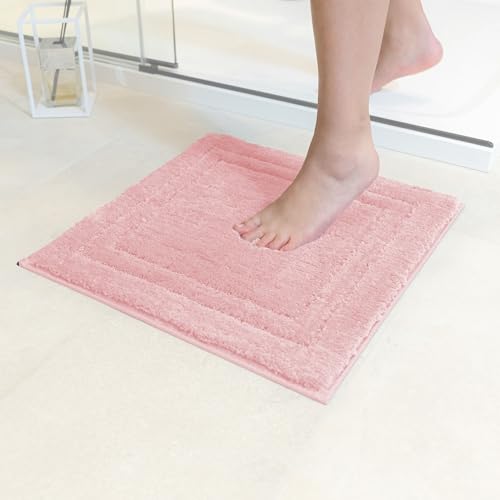 Decomira Badematte rutschfest | Als Badteppich Set kombinierbar | WC-Teppich Badezimmer-Teppich Bad-Vorleger waschbar | Duschvorleger waschbar Bad-Garnitur | Rosa - 45x45 cm Decomira Badematte rutschfest | Als Badteppich Set kombinierbar | WC-Teppich Badezimmer-Teppich Bad-Vorleger waschbar | Duschvorleger waschbar Bad-Garnitur | Rosa - 45x45 cm von Decomira