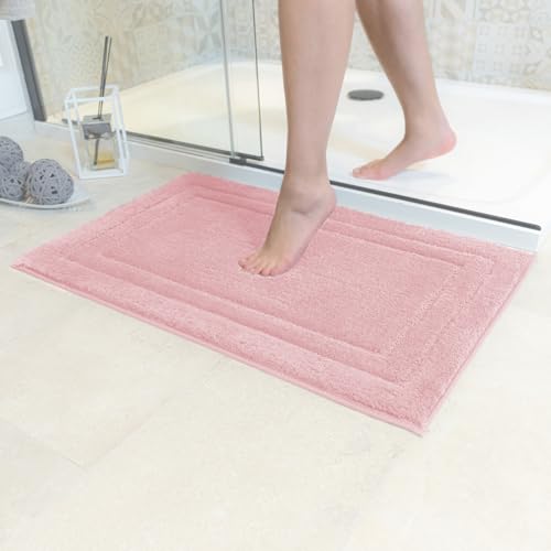 Decomira Badematte rutschfest | Als Badteppich Set kombinierbar | WC-Teppich Badezimmer-Teppich Bad-Vorleger waschbar | Duschvorleger waschbar Bad-Garnitur | Rosa - 50x80 cm Decomira Badematte rutschfest | Als Badteppich Set kombinierbar | WC-Teppich Badezimmer-Teppich Bad-Vorleger waschbar | Duschvorleger waschbar Bad-Garnitur | Rosa - 50x80 cm von Decomira