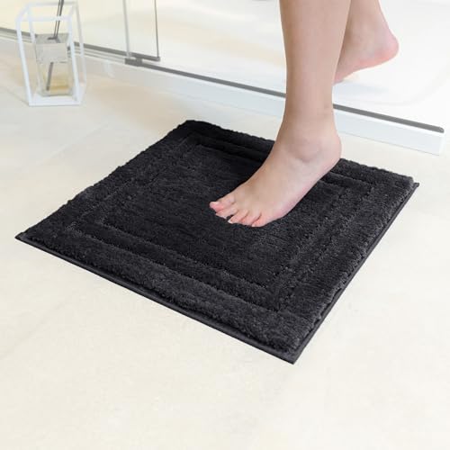 Decomira Badematte rutschfest | Als Badteppich Set kombinierbar | WC-Teppich Badezimmer-Teppich Bad-Vorleger waschbar | Duschvorleger waschbar Bad-Garnitur | Schwarz - 45x45 cm Decomira Badematte rutschfest | Als Badteppich Set kombinierbar | WC-Teppich Badezimmer-Teppich Bad-Vorleger waschbar | Duschvorleger waschbar Bad-Garnitur | Schwarz - 45x45 cm von Decomira