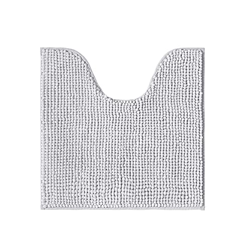 Decomira Badematte rutschfest WC Vorleger mit Ausschnitt | Als Badteppich Set kombinierbar | Badezimmer-Teppich Bad-Vorleger waschbar aus Chenille | Für freistehende Toiletten | Grau - 45x45 cm Decomira Badematte rutschfest WC Vorleger mit Ausschnitt | Als Badteppich Set kombinierbar | Badezimmer-Teppich Bad-Vorleger waschbar aus Chenille | Für freistehende Toiletten | Grau - 45x45 cm von Decomira