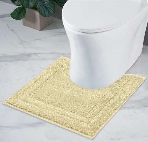 Decomira Badematte rutschfest WC Vorleger mit Ausschnitt | Als Badteppich Set kombinierbar | WC-Teppich Badezimmer-Teppich Bad-Vorleger waschbar | Für freistehende Toiletten | Beige - 45x45 cm Decomira Badematte rutschfest WC Vorleger mit Ausschnitt | Als Badteppich Set kombinierbar | WC-Teppich Badezimmer-Teppich Bad-Vorleger waschbar | Für freistehende Toiletten | Beige - 45x45 cm von Decomira