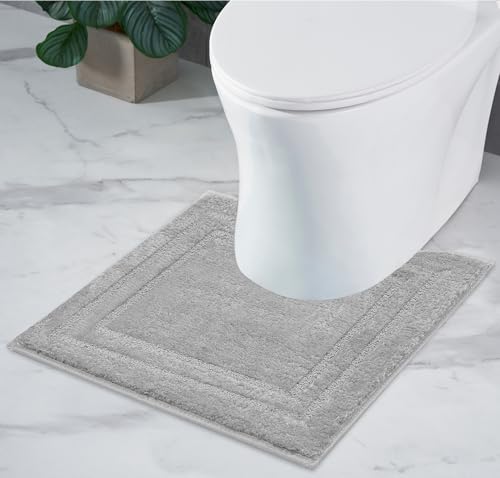 Decomira Badematte rutschfest WC Vorleger mit Ausschnitt | Als Badteppich Set kombinierbar | WC-Teppich Badezimmer-Teppich Bad-Vorleger waschbar | Für freistehende Toiletten | Grau - 45x45 cm Decomira Badematte rutschfest WC Vorleger mit Ausschnitt | Als Badteppich Set kombinierbar | WC-Teppich Badezimmer-Teppich Bad-Vorleger waschbar | Für freistehende Toiletten | Grau - 45x45 cm von Decomira